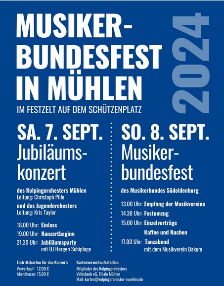 Musikerbundesfest 2024 in Mühlen